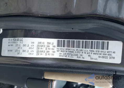 2016 Jeep Cherokee Limited z USA, uszkodzony, nr VIN 1C4PJMDS7GW131643